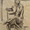 Ink Wash Study [#1]  -  Fall 2007 [Ink on newsprint]  18"x 24"
