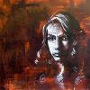 She Looked Like A Long Autumn Day   - Summer 2010 [Acrylic wash and conte crayon]  24"x 20"